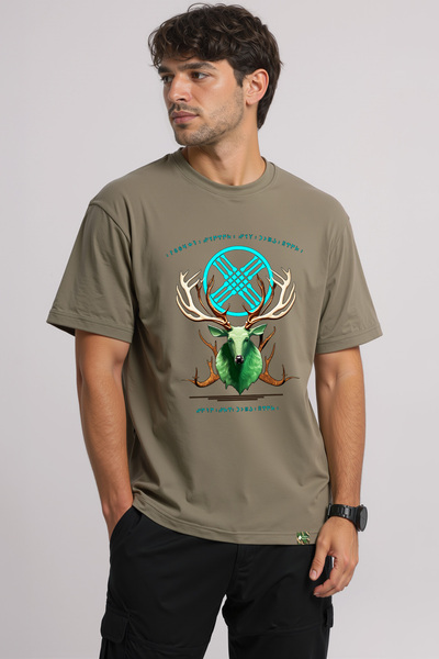 TURAN TACTICS Mythological Deer Design Comfortable Fit Unisex T-Shirt
