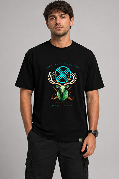TURAN TACTICS Mythological Deer Design Comfortable Fit Unisex T-Shirt