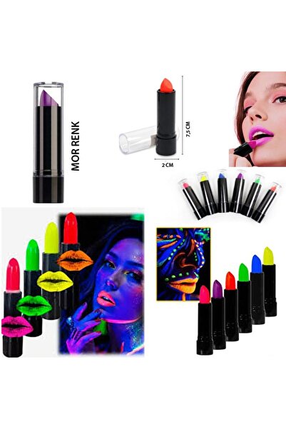 partidolu Glow in the Dark Neon Glow Lipstick Uv Fluorescent Light Sensitive ...