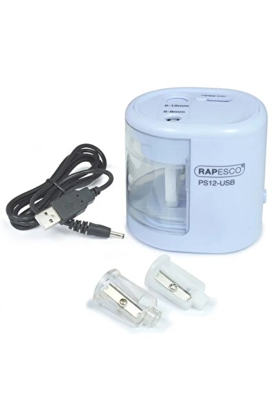 Rapesco Ascuțitoare electrică de creioane 6-12 MM PS12-USB Albastru
