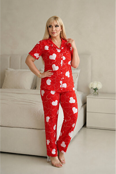 BALİS PİJAMA Women's Bamboo Fabric Oversized Soft Textured Quality Comfortabl...