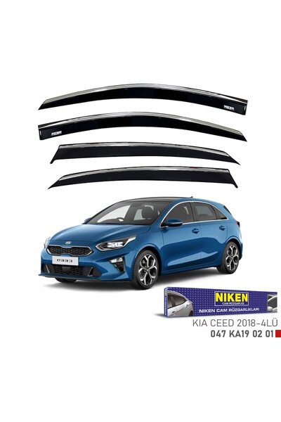 Niken Kia ceed cam rüzgarlığı kromlu 2018+