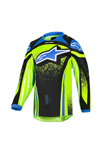 Alpinestars Kid Racer Nomur Çocuk Off-Road Motosiklet Jerseyi Mavi Kırmızı