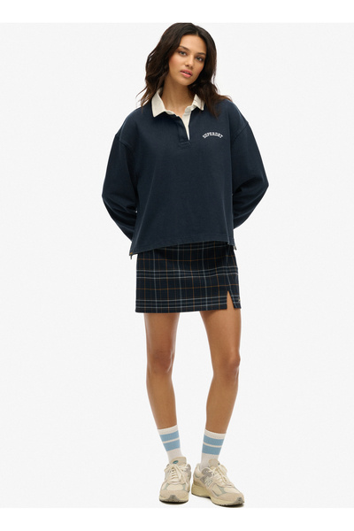 SUPERDRY Gömlek Yaka Lacivert Kadın Bluz W2012352A