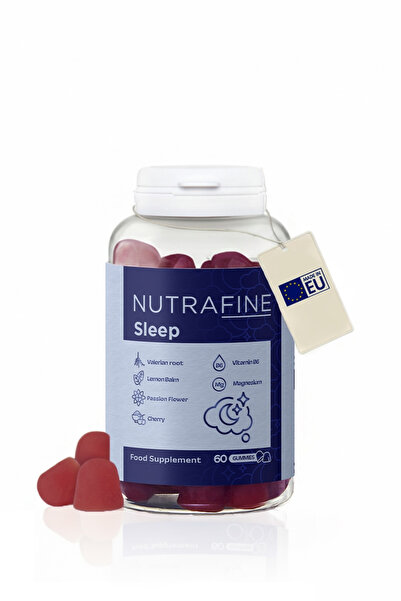 Nutrafine Sleep Gummy, Uyku Döngüsüne Yardımcı Gummies, Doğal Uyku Desteği, V...