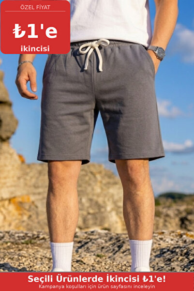 COMBİNE MİCHAİL Erkek Pamuklu Casual Cepli Bol Füme Şort