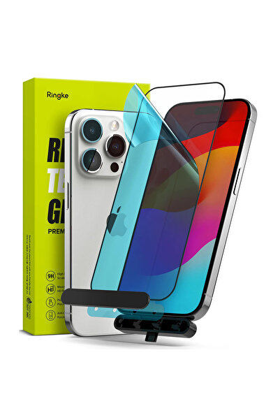 Ringke Carcasă pentru iPhone 15 Pro - Sticlă securizată Ringke - Neagră