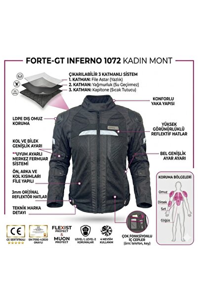 Forte GT 2001072 INFERNO Kadın –SİYAH