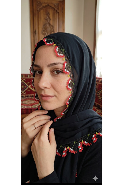 NUMİSTORE İğne oyası siyah renk namaz örtüsü