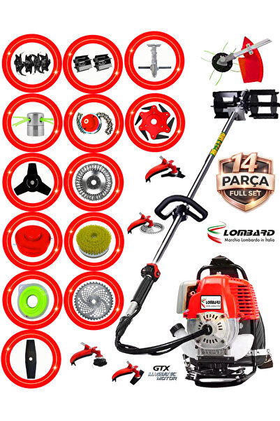 Cros LOMBARD İtaly 643 Plus VTEC 14 Parça Full Set Sırt Tipi Benzinli Çalı Çi...