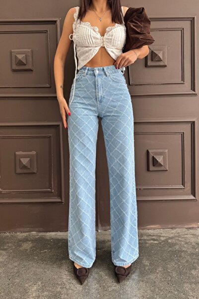 XRAY JEANS Γυναικείο τζιν παντελόνι Palazzo με μοτίβο Loose Ice Blue