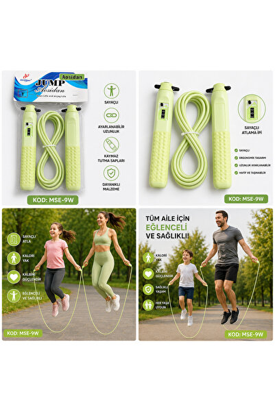 Erzi MSE-9W Sayaçlı Atlama İpi Kardiyo ve Fitness Egzersiz İpi
