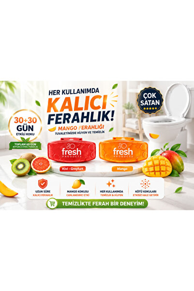 Fresh Products Fresh Clip 2.5 WC Koku Blokeri Mango & Kiwi-Greyfurt 2’li Set