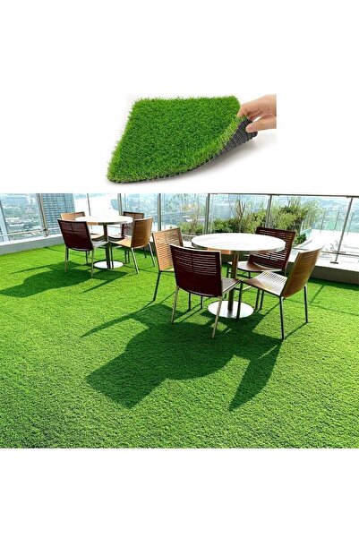 Valery Home Vl Dekoratif Premium Kalite Suni Çim Balkon Bahçe Kaymaz Taban Çi...