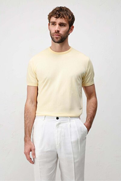 Antioch Sarı Comfort Slim Triko T-Shirt
