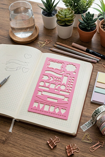 Karmelom Studio Bullet Journal Arrow Routing Detailed Template Ruler