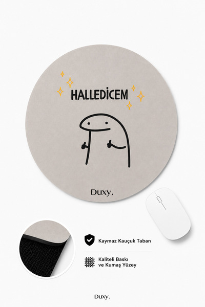 Duxy Mouse Pad din cauciuc Spirili, 19 cm, bază anti-alunecare, confortabil ș...
