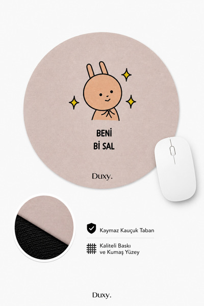 Duxy Mouse Pad din cauciuc Spirili, 19 cm, bază anti-alunecare, confortabil ș...