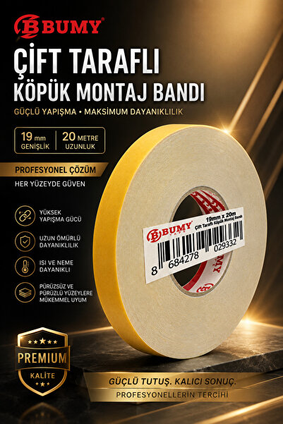 Double Sided Foam Mounting Tape 19 Mm X 20 Mt - Suitable for Indoor Use