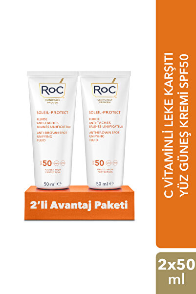 Roc Anti-Wrinkle Facial Sunscreen Spf50 2X50 ml