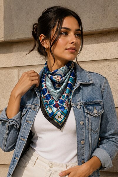 AFVENTE Motiv šara Saks-Mint mekana bandana marama 50x50 cm