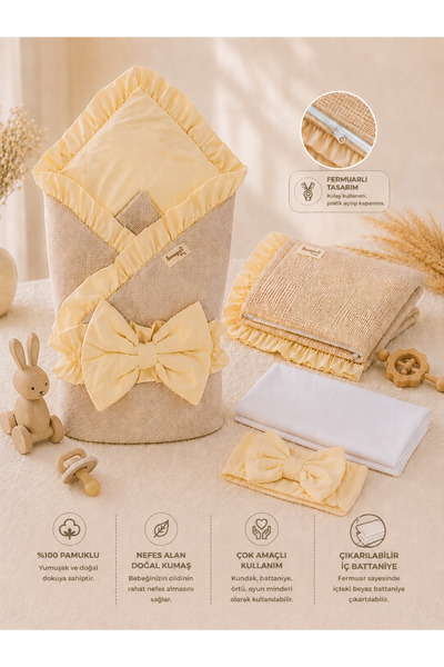 Tomuycuk PİKE BEBEK BATTANİYESİ KUNDAĞI %100 PAMUKLU ÇIKARILABİLEN İÇ ELYAF Y...