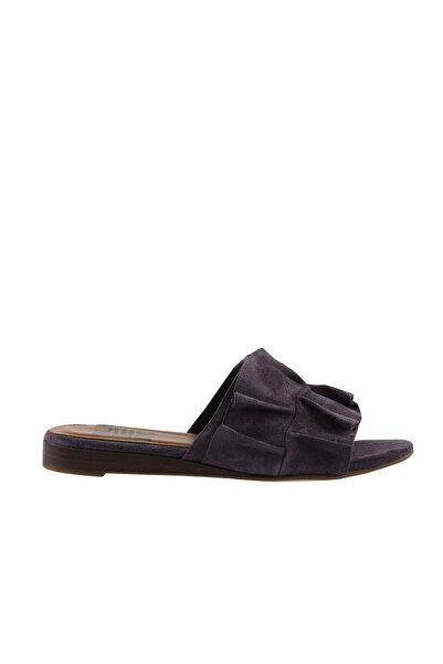 Bueno Shoes Papuci plati pentru femei din piele intoarsa mov 01wn1908