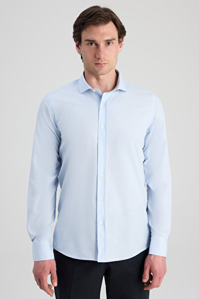 D'S Damat Πουκάμισο Ds Damat Slim Fit Blue Nano Care