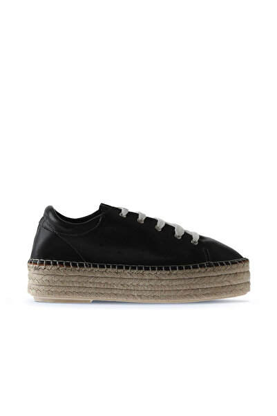 Bueno Shoes Pantofi espadrille pentru femei din piele neagră Flotter 01wu5601