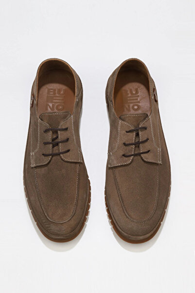Bueno Shoes Pantofi casual pentru bărbați din piele intoarsa nisip 07m0837