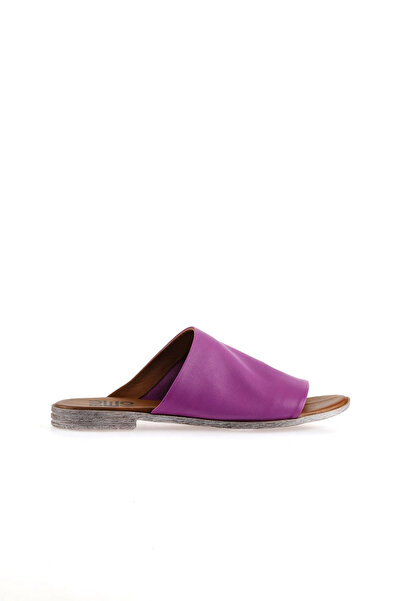 Bueno Shoes شبشب نسائي مسطح من الجلد باللون الأرجواني 01wq2009