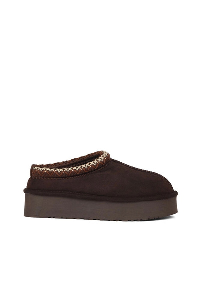 Bueno Shoes Дамски кафяви велурени ботуши на танкетка 05ag6054054