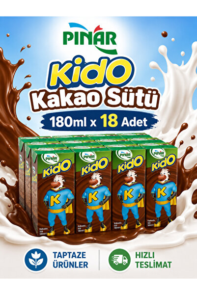Pınar Kido Çikolatali Süt 180ml x 18 adet