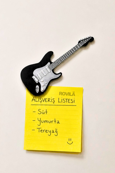 En Renkli Elektro Gitar Magnet - Buzdolabı Süsü - Dolap Magneti - Not Tutucu ...