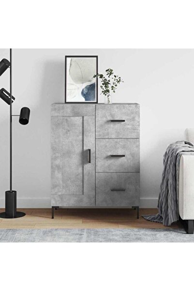 Concept Servantă, gri beton, 69,5x34x90 cm, lemn compozit