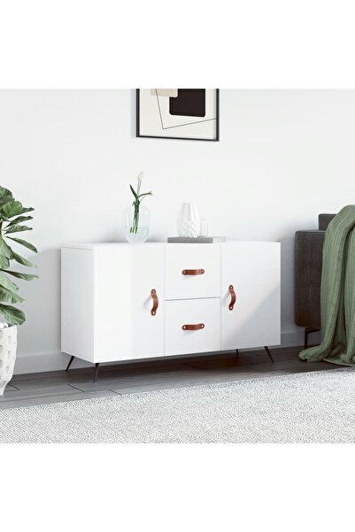 Concept Servantă, alb extralucios, 100x36x60 cm, lemn compozit