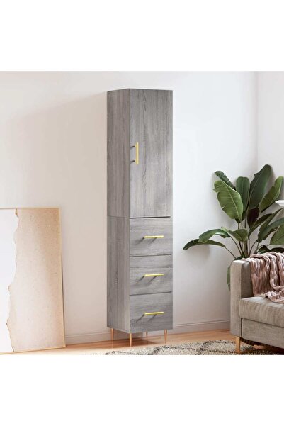 Concept Dulap înalt, gri sonoma, 34,5x34x180 cm, lemn prelucrat