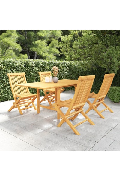 Concept Set mobilier grădină, 5 piese, lemn masiv de tec