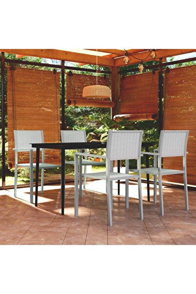 Concept Set de mobilier de grădină, 5 piese, alb
