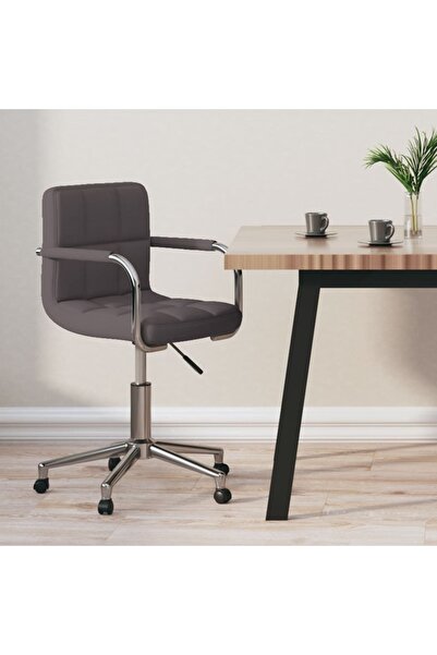 Concept Scaun de birou pivotant, gri taupe, material textil