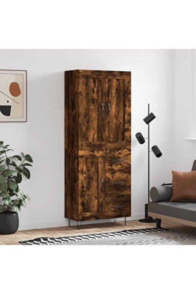 Concept Dulap înalt, stejar fumuriu, 69,5x34x180, lemn compozit