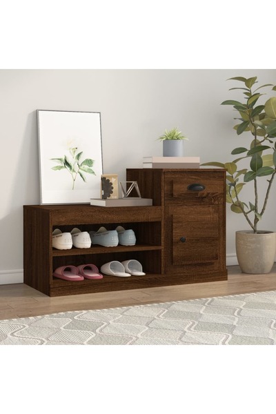 Concept Pantofar, stejar maro, 100x42x60 cm, lemn prelucrat