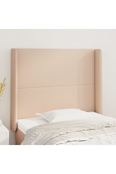 Concept Tăblie pat cu aripioare cappuccino 93x16x118/128 cm piele