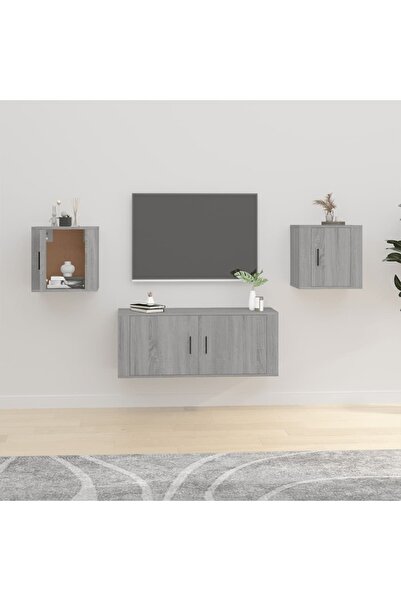 Concept Dulapuri TV montate pe perete 2 buc. gri sonoma 40x34,5x40 cm