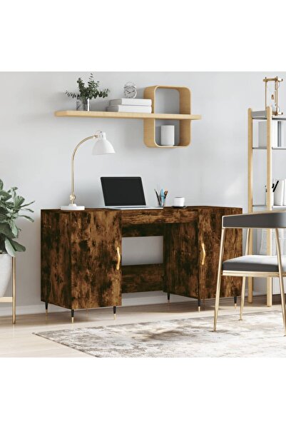 Concept Birou, stejar afumat, 140x50x75 cm, lemn compozit