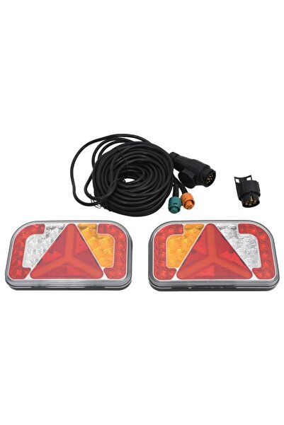 Concept Lumini pentru remorcă, 2 buc., roșu, bec LED 12 V, 24x5x14,5 cm