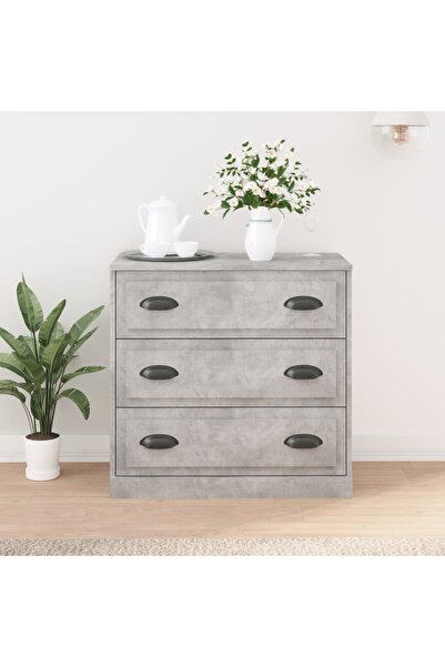 Concept Servantă, gri beton, 70x35,5x67,5 cm, lemn prelucrat