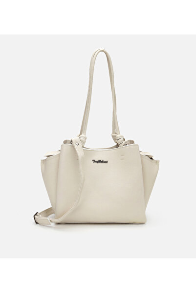 Hotiç Women's Leather Ecru Shoulder Bag