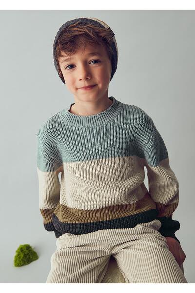 MAYORAL Boy's Cotton Acrylic Blend Knitwear Sweater Blue