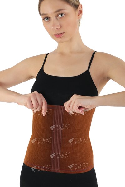 Flexy Medical حزام خصر من الصوف، حزام خصر من شعر الجمل، حزام خصر دافئ، حزام صوف للرجال والنساء